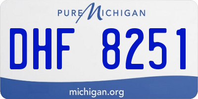 MI license plate DHF8251