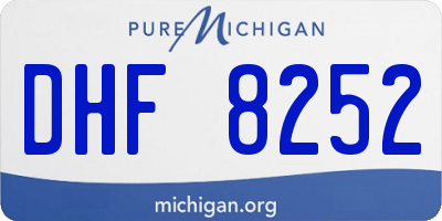 MI license plate DHF8252