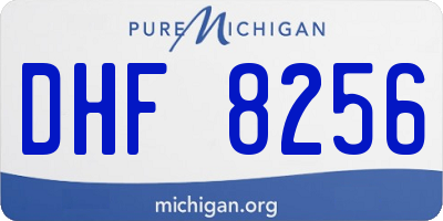 MI license plate DHF8256
