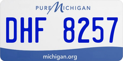 MI license plate DHF8257