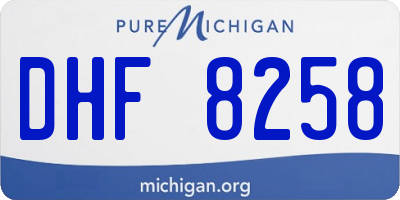 MI license plate DHF8258