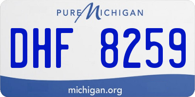 MI license plate DHF8259