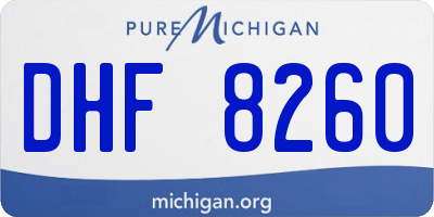 MI license plate DHF8260