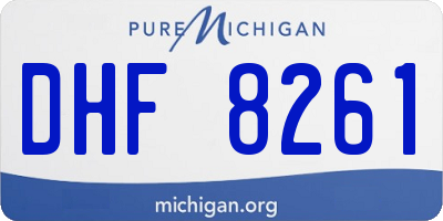 MI license plate DHF8261