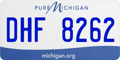 MI license plate DHF8262