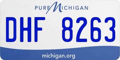 MI license plate DHF8263