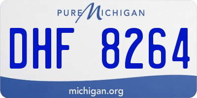 MI license plate DHF8264
