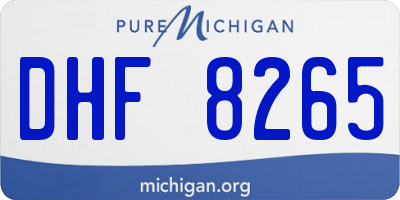 MI license plate DHF8265