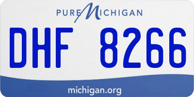 MI license plate DHF8266