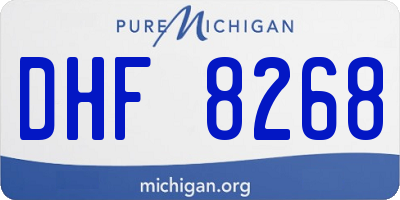MI license plate DHF8268