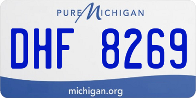 MI license plate DHF8269