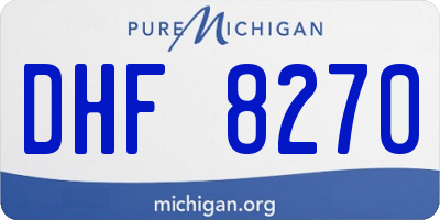 MI license plate DHF8270