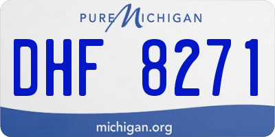 MI license plate DHF8271