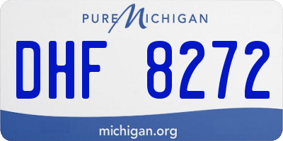 MI license plate DHF8272