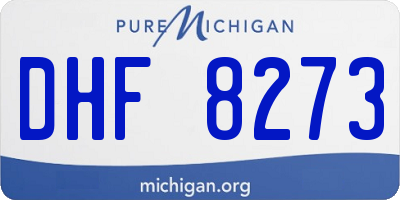 MI license plate DHF8273