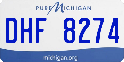 MI license plate DHF8274