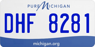 MI license plate DHF8281