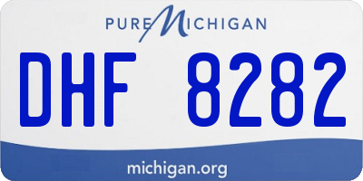 MI license plate DHF8282
