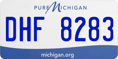 MI license plate DHF8283
