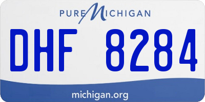 MI license plate DHF8284
