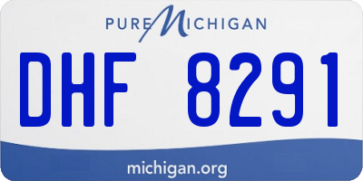 MI license plate DHF8291