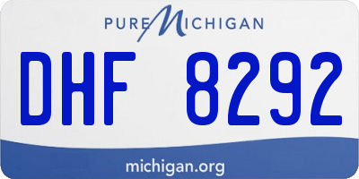 MI license plate DHF8292