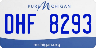 MI license plate DHF8293