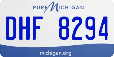 MI license plate DHF8294