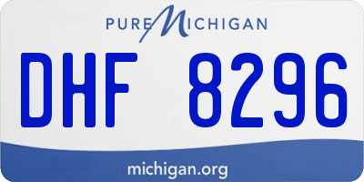 MI license plate DHF8296