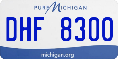 MI license plate DHF8300