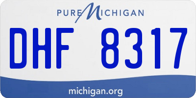 MI license plate DHF8317