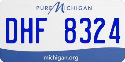 MI license plate DHF8324