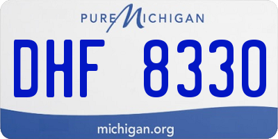 MI license plate DHF8330