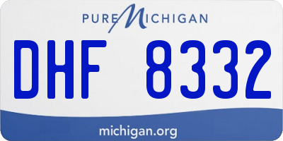 MI license plate DHF8332