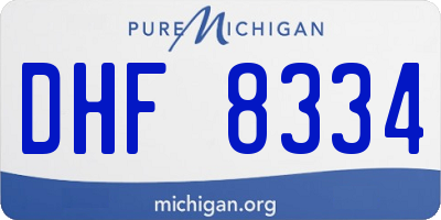 MI license plate DHF8334