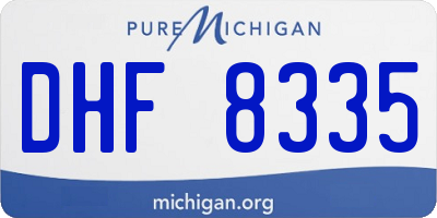 MI license plate DHF8335