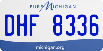 MI license plate DHF8336