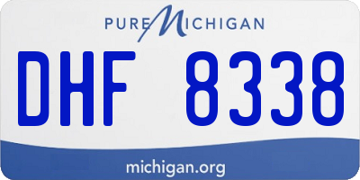 MI license plate DHF8338