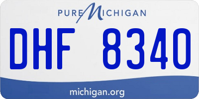 MI license plate DHF8340