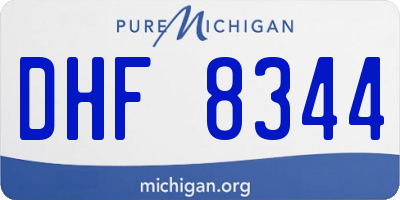 MI license plate DHF8344