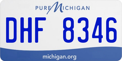 MI license plate DHF8346