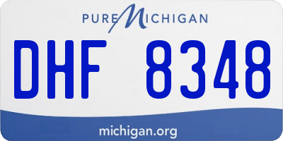 MI license plate DHF8348