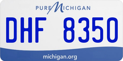 MI license plate DHF8350