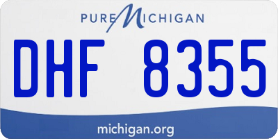 MI license plate DHF8355