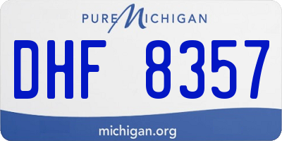 MI license plate DHF8357