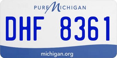 MI license plate DHF8361