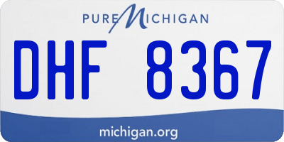 MI license plate DHF8367