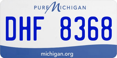 MI license plate DHF8368