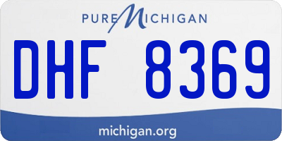MI license plate DHF8369