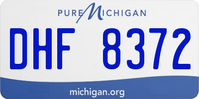 MI license plate DHF8372